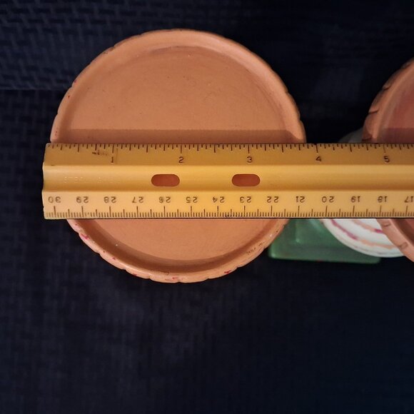 Southern Living at Home Carousel PAIR Candle Holder Ceramic Pillar Stand 10" - Picture 5 of 5